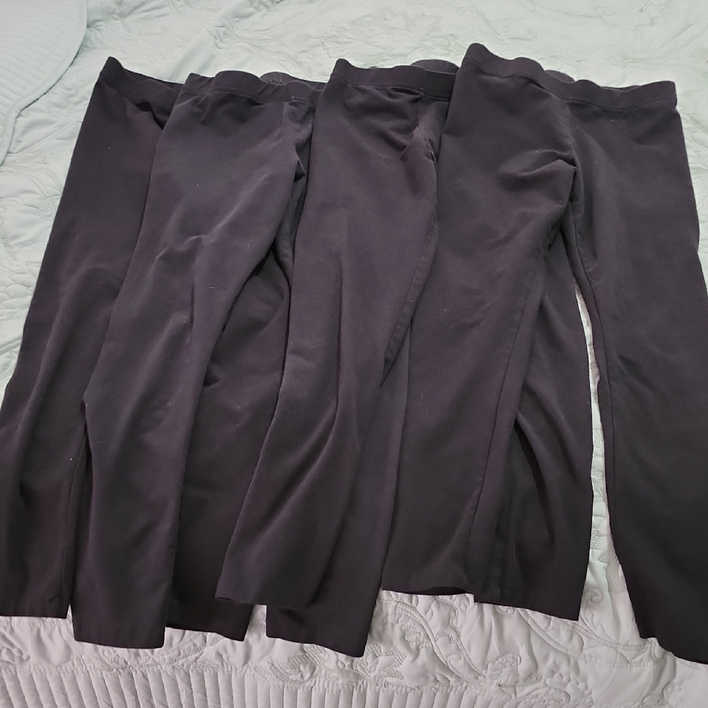 4 PACK of Amazon Essentials Kids Black Leggings